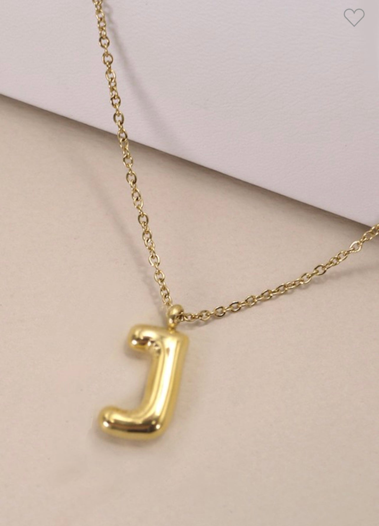 Gold Initial Bubble Necklace