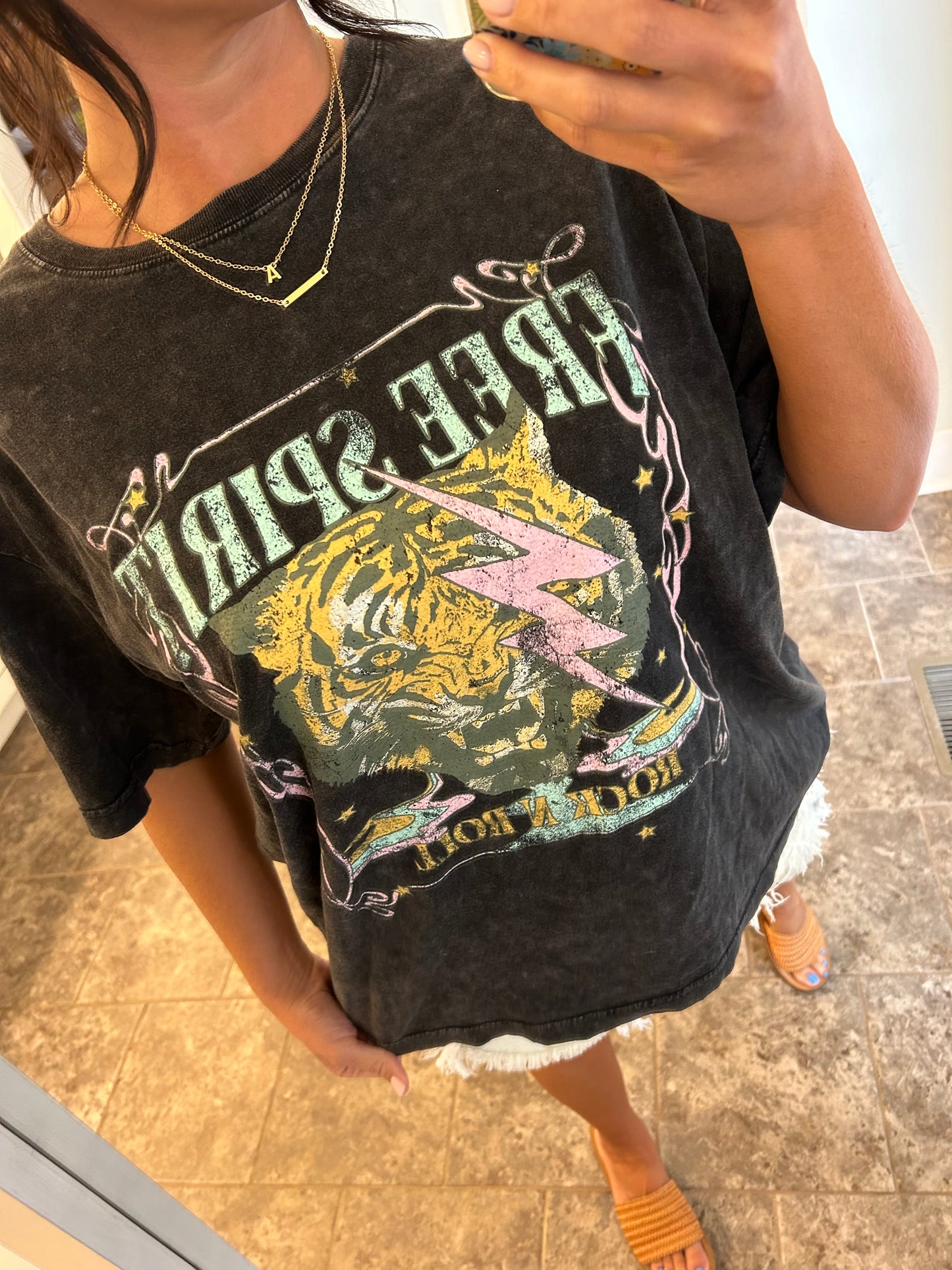 Free Spirit Tiger Vintage Graphic Tee