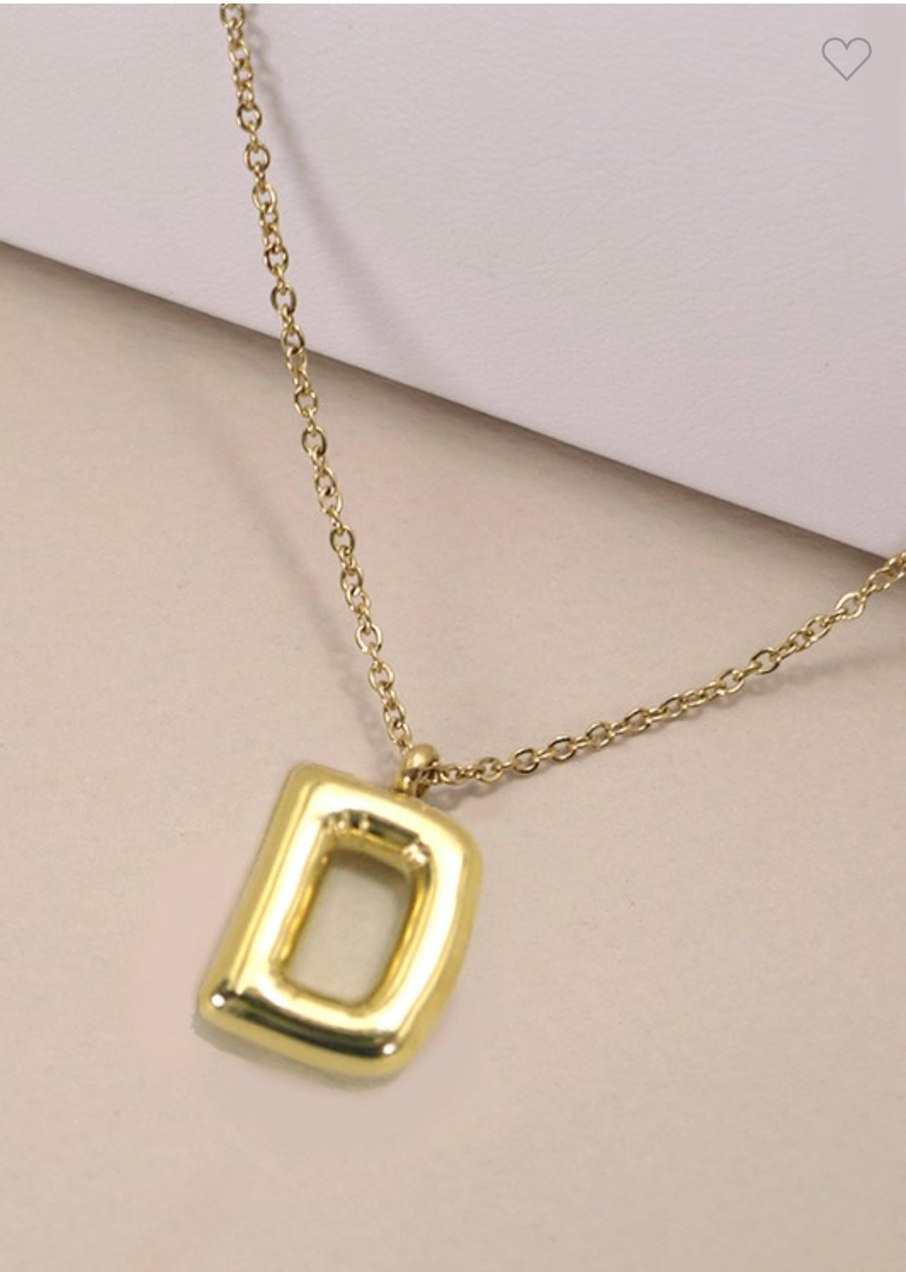 Gold Initial Bubble Necklace