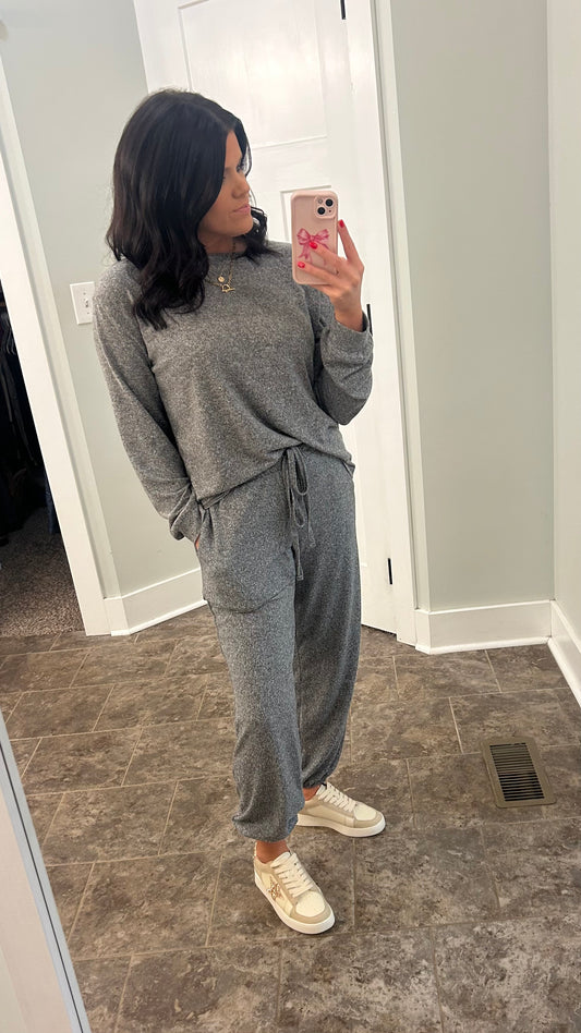 Charcoal Brushed Jogger Set