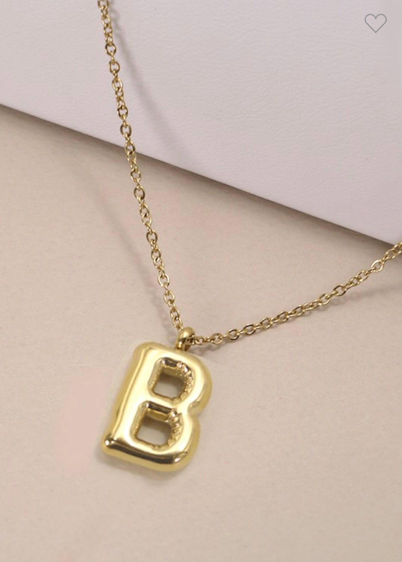 Gold Initial Bubble Necklace