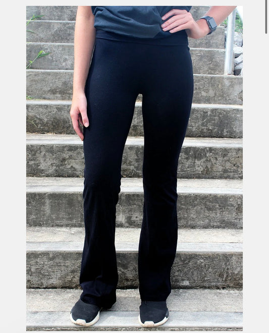 Fold Over Yoga Flare Pants