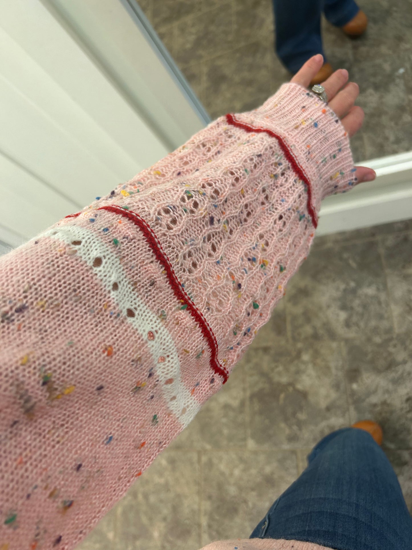 Pink Speck Detail Sweater