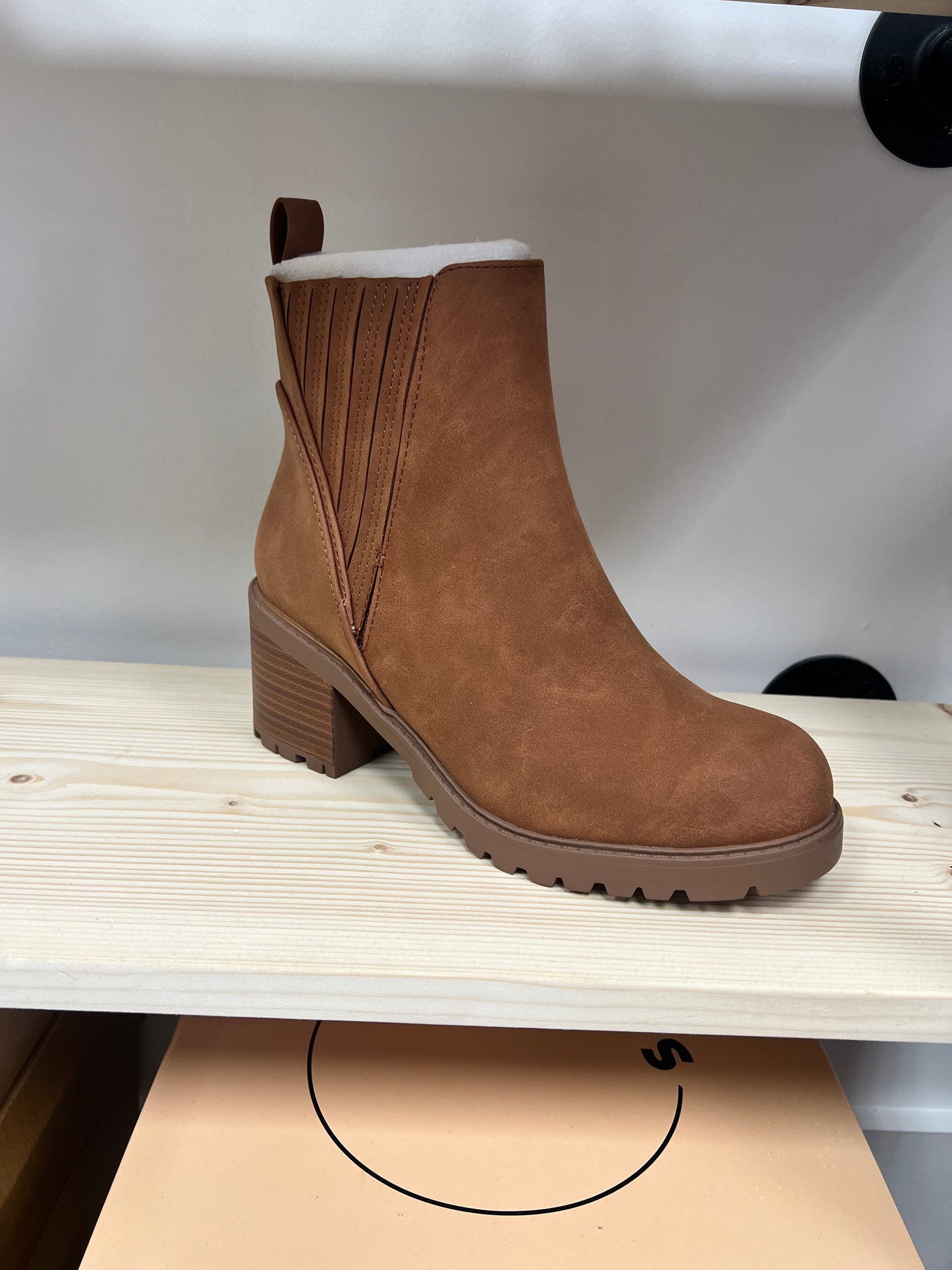 Brown Casual Ankle Booties